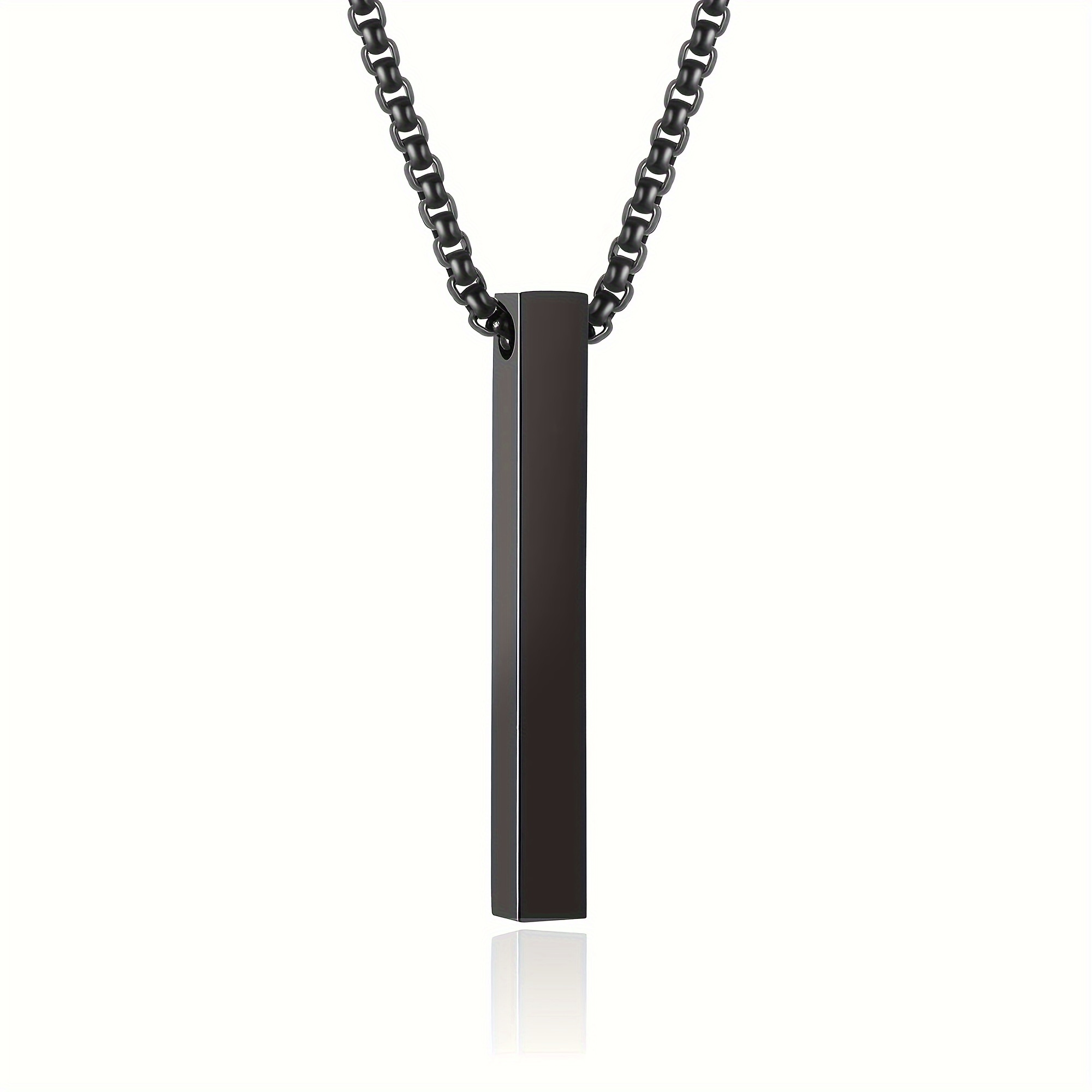 Long Stainless Steel Pendant Necklace